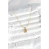 316L Çelik Gold Renk Mini Külçe Altın Model Kolye
