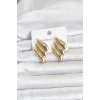 316L Çelik Gold Renk Motif Model Kadın Küpe