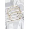 316L Çelik Gold Renk Simli Model Ajda 65 mm Kadın Bileklik