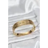 316L Çelik Gold Renk Vintage Model Kadın Kelepçe Bileklik
