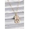 316L Çelik Gold Renk Zincir Akrep Burcu Zirkon Taşlı Kadın Kolye