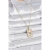 316L Çelik Gold Renk Zincir Balık Burcu Zirkon Taşlı Kadın Kolye