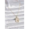 316L Çelik Gold Renk Zincir Koç Burcu Zirkon Taşlı Kadın Kolye