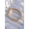 316L Çelik Gold Renk Zirkon Taşlı Model Kelepçe