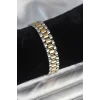 316L Çelik Gold ve Gümüş Renk 12 mm Kalınlık Erkek Bileklik