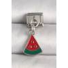 316L Çelik Gümüş Renk Karpuz Dilim Model Nomination Charm