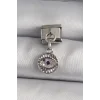 316L Çelik Gümüş Renk Sallantı Zirkon Taşlı Göz Model Nomination Charm