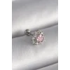 316L Çelik Gümüş Renk Zirkon Taşlı Kalp Tragus Piercing