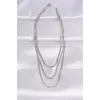 316L Çelik İtalyan Zincir Gümüş Renk Çoklu Kolye