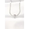 316L Çelik T Harfli Silver Renk İtalyan Zincirli Kolye
