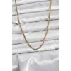 316L Çelik Zincir Gold Renk 60 cm Yılan Zincir Kadın Kolye