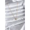 316L Çelik Zincir Gold Renk Charm Kadın Kolye