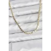 316L Çelik Zincir Gold Renk Ezme Zincir Model  45 cm Kadın Kolye