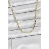 316L Çelik Zincir Gold Renk Ezme Zincir Model 65 cm Kadın Kolye