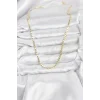 316L Çelik Zincir Gold Renk Ezme Zincir Model 65 cm Kadın Kolye