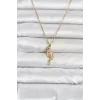 316L Çelik Zincir Gold Renk Flamingo Model Kadın Kolye