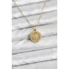 316L Çelik Zincir Gold Renk Kutup Yıldızı Kapaklı Model Kadın Kolye