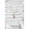 316L Çelik Zincir Gold Renk Pembe Kuğu Model Zirkon Taşlı Kadın Kolye