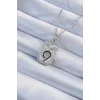 316L Çelik Zincir Gümüş Renk Zirkon Taşlı Minimal Papatya Figürlü Tarot Kolye