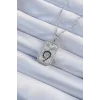 316L Çelik Zincir Gümüş Renk Zirkon Taşlı Minimal Papatya Figürlü Tarot Kolye