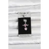 316L Cerrahi Çelik Pembe Zirkon Taşlı Kanat Model Göbek Piercing