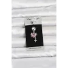 316L Cerrahi Çelik Pembe Zirkon Taşlı Model Göbek Piercing
