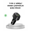38W Araç Şarj Cihazı Type-C PD USB Hızlı Şarj Çift Port
