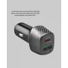 38W Araç Şarj Cihazı Type-C PD USB Hızlı Şarj Çift Port