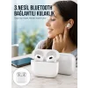 3.Nesil İOS Android Uyumlu Bluetooth 5.0 Beyaz Çağrı Cevaplama Yeni Nesil