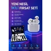 3.Nesil TWS Bluetooth Kulaklık Bluetooth Bağlantılı Akıllı Saat Amoled Ekran Plastik Hasır Kordon