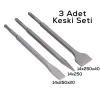 3PCS MURÇ SETİ SİVRİ -DÜZ 25CM (5047)
