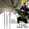 3PCS MURÇ SETİ SİVRİ -DÜZ 25CM (5047)