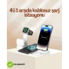4 Cihazı Aynı Anda Şarj Edebilen Kablosuz Şarj İstasyonu Çok Yönlü ve Pratik Tasarım
