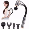 4 Farklı Başlıklı Uzun Saplı Derin Doku Masaj Tabancası, Boyun, Omuz ve Sırt için Ergonomik Saplı Çoklu Masaj Modlu Taşınabilir Masaj Aleti (5047)