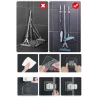 4 Lü Kelebek Yapışkanlı Mop Fırça Çekpas Sap Tutucu Organizer Banyo Düzenleyici