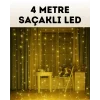 4 Metre Şelale Perde Led Işık Dış Mekan İç Mekan Uyumlu