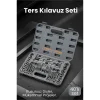 40 Parça Profesyonel Metrik Ters Kılavuz ve Pafta Seti   - Hassas Diş Açma ve Onarım Takımı