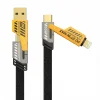 4in1 65W Hızlı Şarj Kablosu – Type-C to USB-A + Type-C to Lightning, 27W PD Destekli Çoklu Şarj Kablo (5047)