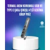 4’lü Çoklu Priz 2 USB Type-C Girişli Akım Korumalı Siyah