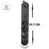 4lü Siyah Anahtarlı 3 Usb Li Akım Korumalı Topraklı Çocuk Korumalı Grup Priz 2 Metre