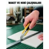 5 Adet Metal Falçata Seti Ergonomik Saplı Çelik Maket Bıçağı Koli Ambalaj PVC Kesici