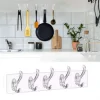 5'li Güçlü Yapışkanlı Şeffaf Duvar Askısı Banyo Mutfak Düzenleyici Pratik Askılık (5047)