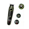 5 Başlıklı Şarjlı Tıraş Makinesi Led Ekran Saç Sakal Ense Tıraşına Uygun Bakım Seti