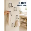 5li Duvar Tipi Yapışkanlı Askı Pratik Ev ve Yaşam Alanı Askılık Seti