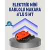 5 Metre Uzatma Kablolu 4 Prizli Makara Kırmızı