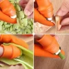 5 Parça Pratik Parmak Koruyucu 1 Parça Baş Parmak lı Eldiven Sebze Meyve Soyucu Kesme Ayıklayıcı Silikon Set