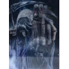 5D Elmas Boyama 3 Farklı Resim Değişenli Halloween İskelet Tablosu 30x40 cm (5047)
