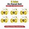 6'lı Arı Kostüm Seti – Kanat Taç Asa (5047)