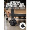 6 cm Kilitli Tekerlek Ayak 4 Adet Sehpa ve Ekipman Uyumlu