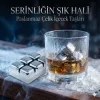 6lı Çelik Metal Kaplama Viski Taşı Soğutma Buz Küpü